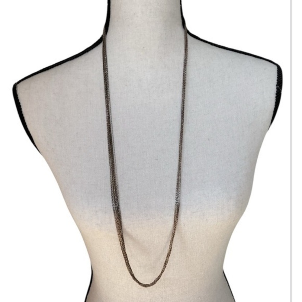 Sterling silver multi strand - 36” necklace
